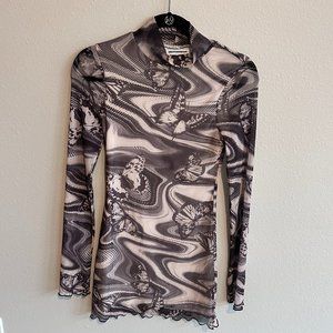90's Long Sleeve Mini Dress